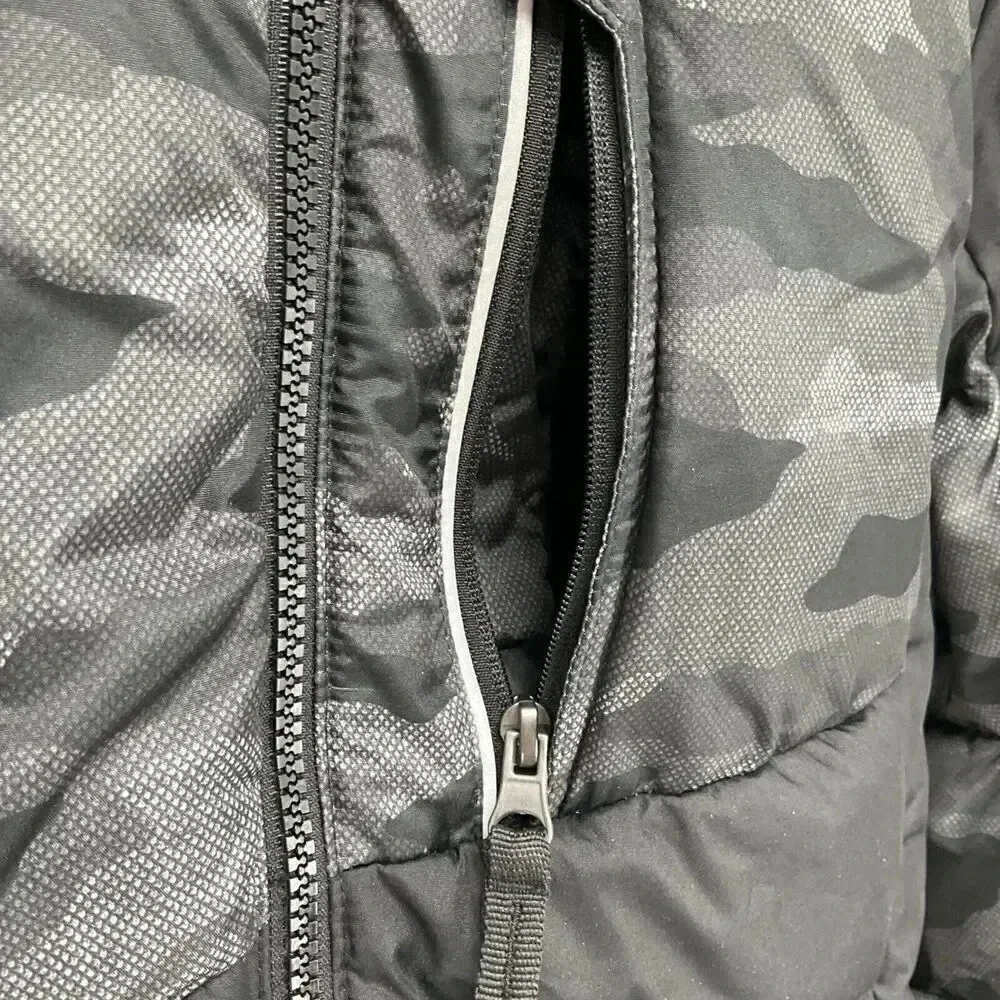 ZeroXposur‎ Boy's Heavyweight Puffer Coat Black Camo Hooded Jacket Youth Medium